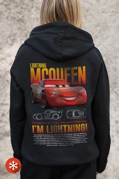 Жіноче Утеплене Зіп Худі На Флісі Зіпер З Принтом Mcqueen Kane Black S/M (8055837)