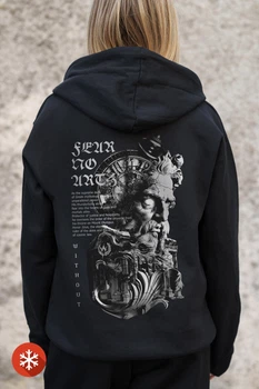 Жіноче Утеплене Зіп Худі На Флісі Зіпер З Принтом Greek Kane Black S/M (8055821)