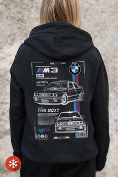 Жіноче Утеплене Зіп Худі На Флісі Зіпер З Принтом BMW Kane Black S/M (8055787)