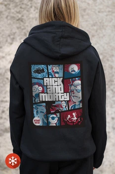 Жіноче Утеплене Зіп Худі На Флісі Зіпер З Принтом Rick and Morty Kane Black S/M (8055853)