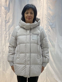 Жіноча зимова куртка Vivilona (Max Mara) 8025 Сірий світлий, L