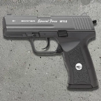 Пневматичний пістолет Borner W118 Blowback Special Force — CO₂, 4.5 мм, швидкість 120 м/с