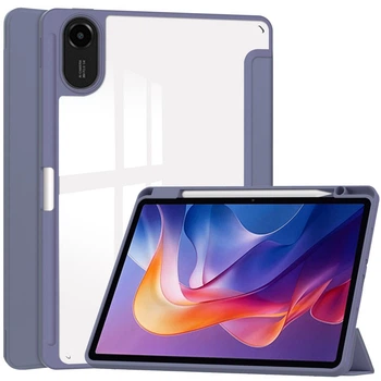 Чехол Clear Acrylic Xiaomi Redmi Pad 2 (2025) 11" с местом для стилуса Фиолетовый