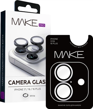 Защитное стекло для камеры смартфона Apple iPhone 17 MAKE Camera Glass White (MGC-AI17WH)