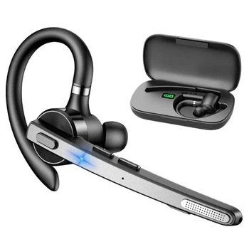Бездротова Bluetooth гарнітура New Bee M53 із шумозаглушенням і зарядним кейсом