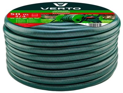 Поливальний шланг Verto 15G805 Economic 3/4" x 50 м, 20 бар, міцний та еластичний. Verto