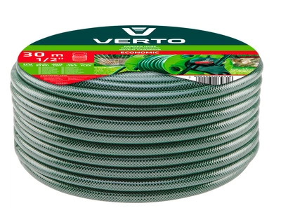 Поливальний шланг Verto 15G800 Economic 1/2" x 30 м, 20 бар, міцний та еластичний. Verto