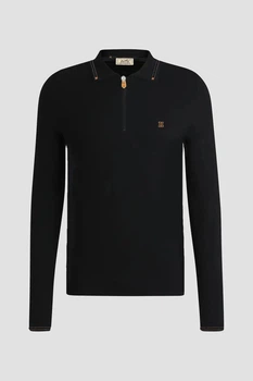 Поло мужское с длинным рукавом HERMES Interlock Zipp HS-16422BL XL