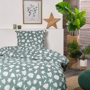 Komplet pościeli Today Sunshine bawełniana monstera 140 x 200 cm (3574641211974)
