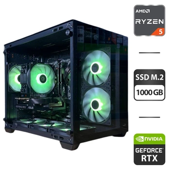 Сборка под заказ: игровой ПК AeroCool Dryft Mini Tower / AMD Ryzen 5 7500F (6 (12) ядер по 3.7 - 5.0 GHz) / 32 GB DDR5 / 1000 GB SSD M.2 / GeForce RTX 5060, 8 GB GDDR7, 128-bit / 650W