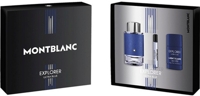 Zestaw męski Montblanc Explorer Ultra Blue Woda perfumowana 100 ml + woda perfumowana 7.5 ml + Dezodorant 75 ml (3386460138017)