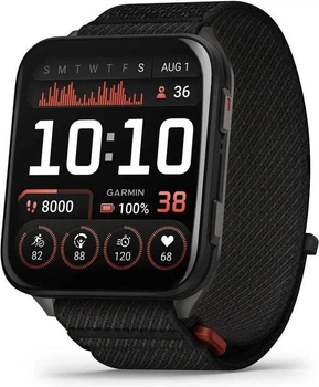 Смарт-годинник Garmin Venu X1 Black зі Slate Titanium Caseback and Black ComfortFit Nylon Band (010-02980-00/02)