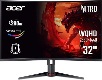 Монитор 31.5" Acer TFT XZ323QUZ1bmiiprx Black (UM.HX3EE.105)