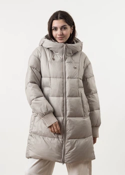 Пуховик Snow Owl Бежевий XL (К929)