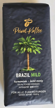 Кофе в зернах Tchibo Privat Kaffe Brazil Mild вес 1000 г