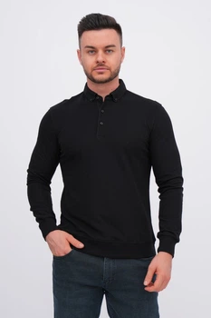 Лонгслив поло K.O.R 25724 Черный (№1 black) M