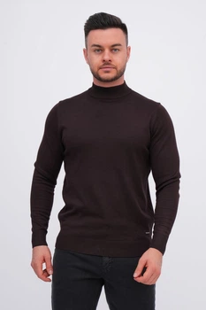 Гольф однотонный стойка K.O.R 5141 Кофе (977/coffee) 3XL
