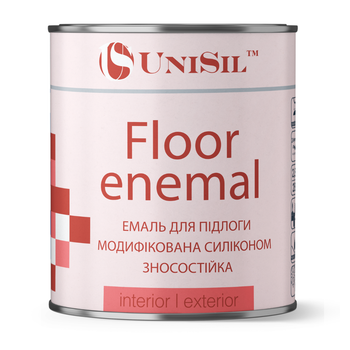 Краска для пола ТМ «UniSil» Floor Enemal коричневая-RAL 8007 глянец 0,9кг