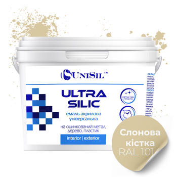 Эмаль акриловая Ultra Silic Unisil слоновая кость 0.35 л