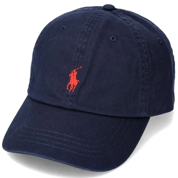 Кепка бейсболка Polo Ralph Lauren One Size синя с червоним конем