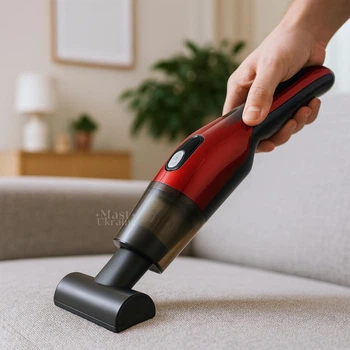 Пилосос 3в1 акумуляторний бездротовий з 3 насадками Car Vacuum Cordless 120 Вт, портативний ручний міні-пилосос для сухого прибирання дому і авто з фільтром і USB зарядкою Чорний з червоним, BG-XCQ01