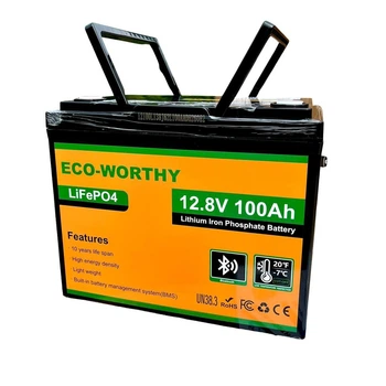 Аккумулятор LiFePO4 Eco-Worthy 12.8v 100Ah (1280 Wh) з Bluetooth и BMS до 5000 циклов