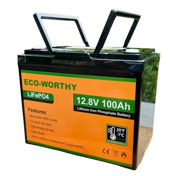Аккумулятор Eco-Worthy 12.8V 100Ah (1280 Wh) LiFePO4 з BMS защитой до 5000 циклов
