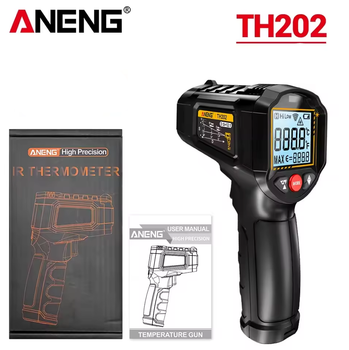 Инфракрасный бесконтактный термометр пірометр ANENG TH202 Черный