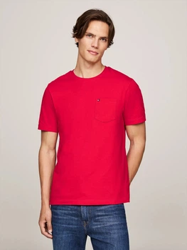 Футболка хлопковая длинная мужская Tommy Hilfiger 40525479 L Красная (1159844364)