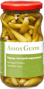 Перець Peppers Assos Gusto маринований гострий довгий 370 г (8698943871594)