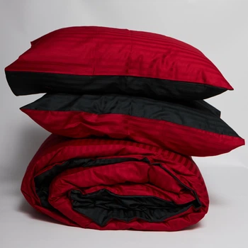 Постельный комплект Moon&Star (пододеяльник 160х220 + 2 наволочки 40х60) Satin Stripe Dark Romance (MS-890000798)