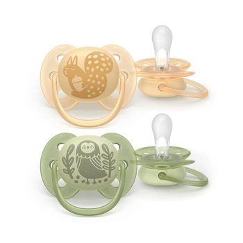 Пустышка Philips Avent Ultra Soft ультрамягкая, нейтральная 6-18 месяцев, 2 шт.