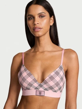 Бюстгальтер Victoria's Secret (7312439123243) Shine Patch Lightly Lined Wireless 70D рожевий
