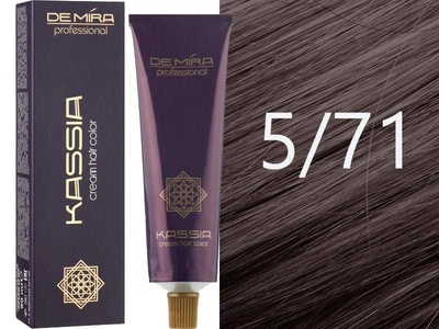Крем-краска для волос 5/71 Светлый шатен коричнево-пепельный Demira Cream Hair Color Kassia 90 мл