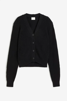 Жіночий кардиган H&M 207152-4 XL(180/116) чорний (2071520006)