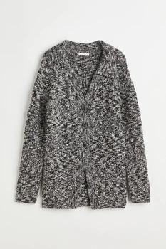 Жіночий кардиган H&M 211388-2 M(170/96) чорно-білий (2113880004)