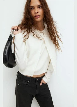 Жіночий кардиган H&M 211362-4 XL(180/116) молочний (2113620006)