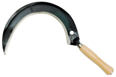 Sierp gładki z drewnianą rączką VOREL 36 cm (35832_v)