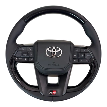 Руль для Toyota Land Cruiser 100, Prado 120. GR. Рояльный лак. В стиле LC300. Логотип – хром