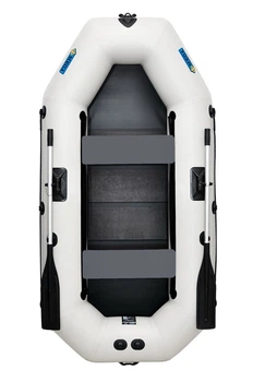 Лодка пвх гребная надувная двухместная ΩMega 250LS PS серая