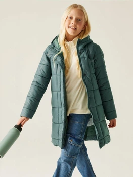 Подростковое зимнее пальто для девочки Regatta Junior Embrie RKN195-ZM6 146-152 см Бирюзовое (5063516124849)