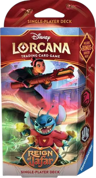 Zestaw kart Ravensburger Disney Lorcana Panowanie Jafara Zestaw 08 Starter Deck Set A Rub & Steel (4050368984821)