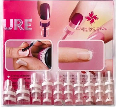 Набор типс для френча Dashing Diva French Wrap Plus Thin White Trial Size 28 шт (0961000000035)