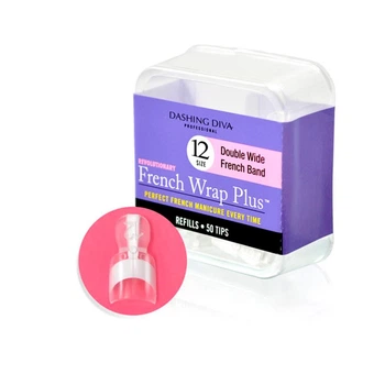 Типсы для френча Dashing Diva French Wrap Plus Thick White 12 размер 50 шт (0961000801120)