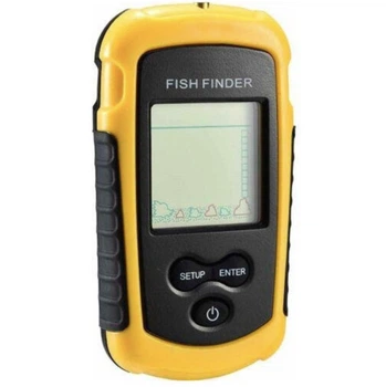 Ехолот портативний для риболовлі Fish Finder, ехолоти сонар для човна, глибиномір риболовний портативний з визначенням риби Жовтий