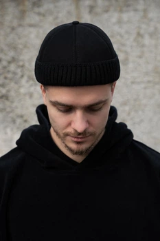 Чоловіча Хутряна Кепка Докер Without Snake Black 550346943