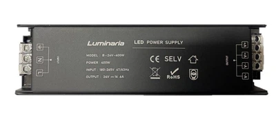 Перетворювач напруги LUMINARIA B-24V-400W 220х63х30 IP20