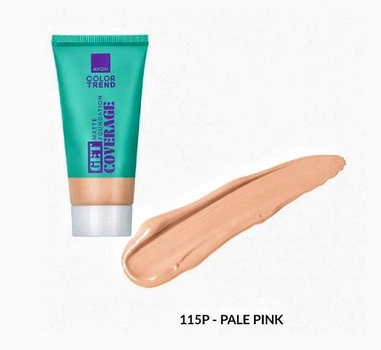 Матирующий тональный крем для лица Avon 115 P - Pale Pink светлый тон, 30 мл