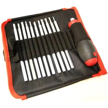 Набор отверток Wiha System 6,SAU100T12,12шт. (SL0.5х3; 0,8х4,1х5; 1х6;PH1, PH2, PZ1, PZ2, SW3, 4, 5) CrV (W44415)