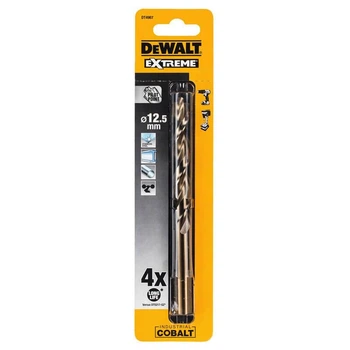Свердло по металу DeWALT EXTREME INDUSTRIAL COBALT HSS-CO, діаметр 12.5 мм, загальна довжина 151 мм, робоча довжина 98 мм (DT4967)